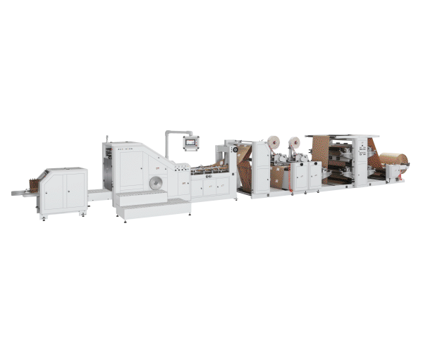 LSB-330XLD+TP+LST-41100 Полностью автоматическая машина для изготовления бумажных пакетов с ручкой для флексографской печати